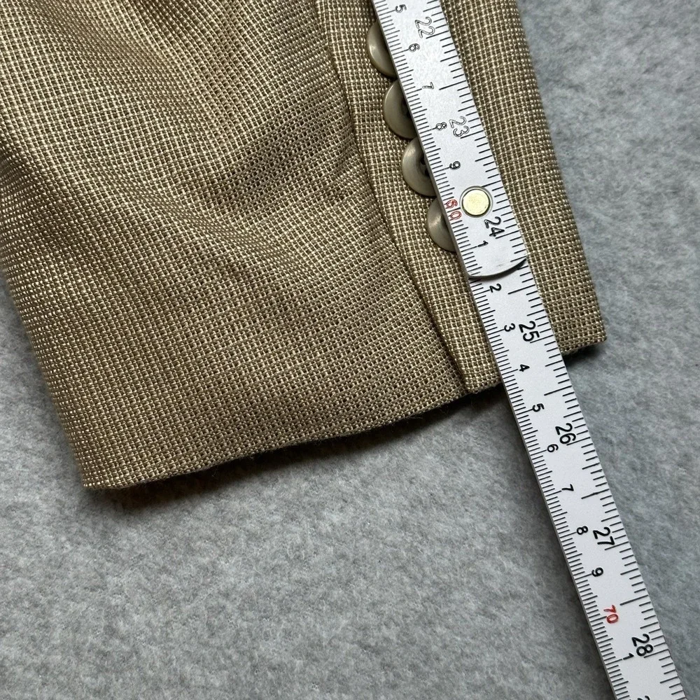 Polo University Ralph Lauren Vintage Silk/Wool Sport Coat Blazer 44R Beige NOTE